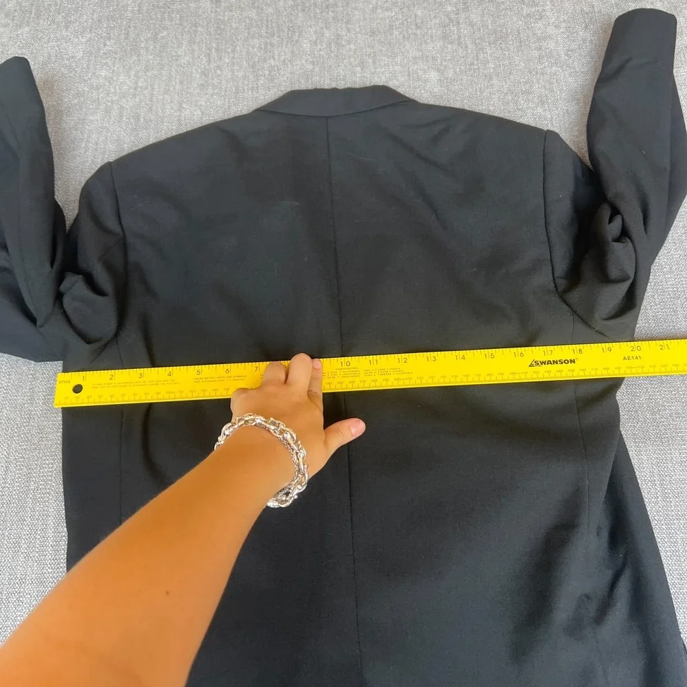 Mens Jacket Blazer 38S Black Single-Breasted Professional Business Office Career